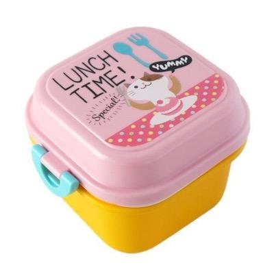 Lunch box enfant en plastique 1 à 2 emplacements Molly I MALUNCHBOX™ Malunchboxshop Miam Cat 